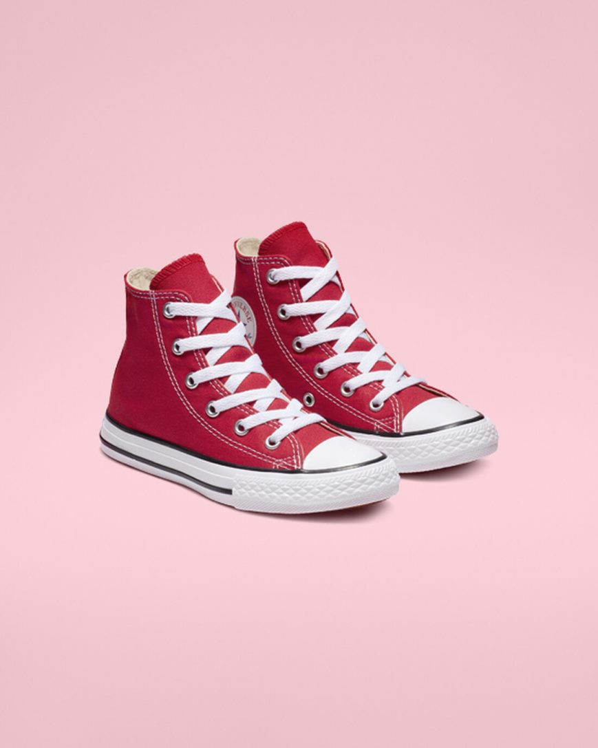 Girls' Converse Chuck Taylor All Star Classic High Top Shoes Red | AU 0534CR